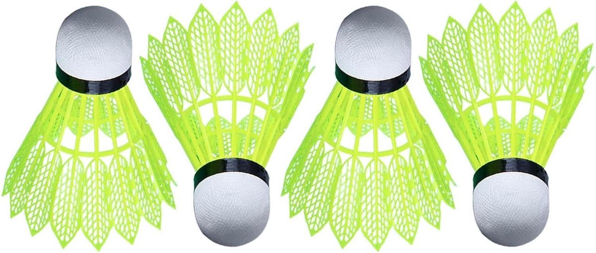 LED Badminton Shuttles - Glow in the Dark Shuttles - Nachtelijk Spel - Winddicht Ontwerp - 4 stuks - Meerkleurig