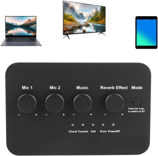 Draagbare Mixer - Luidsmachine - Muziek Maken - Bluetooth Connectiviteit - 17 cm Breed - Zwart — afbeelding 3