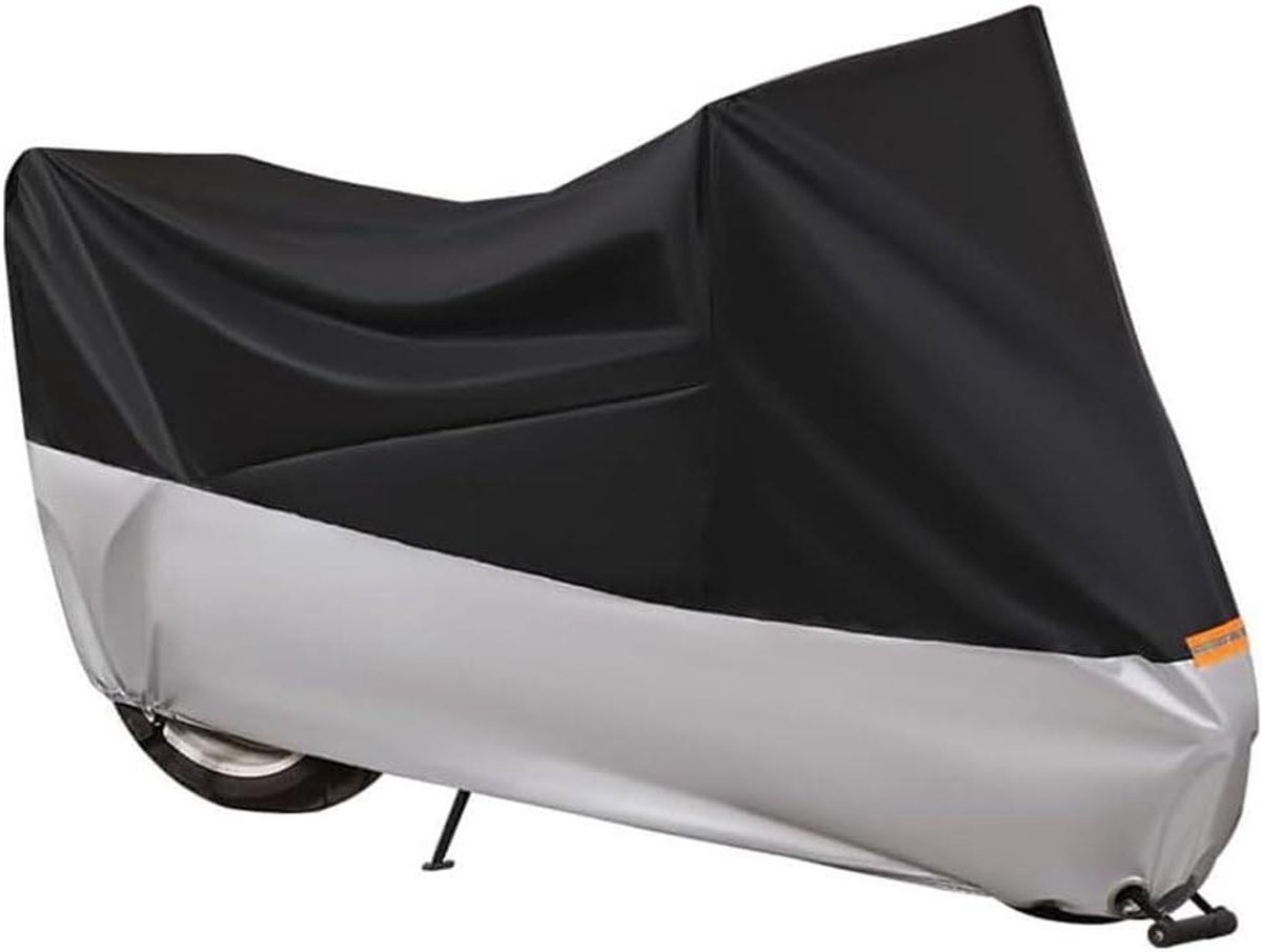 Motorhoes - Scooterhoes Beschermhoes - Motor Beschermen - Reflecterende Strips - Universeel - Zwart Zilver
