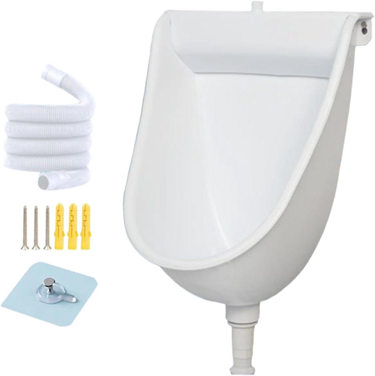 Wandmontage Urinoir - Mannen Urinoir - Ruimte Besparen - Met Urine Scheider - 47x32x24cm - Wit