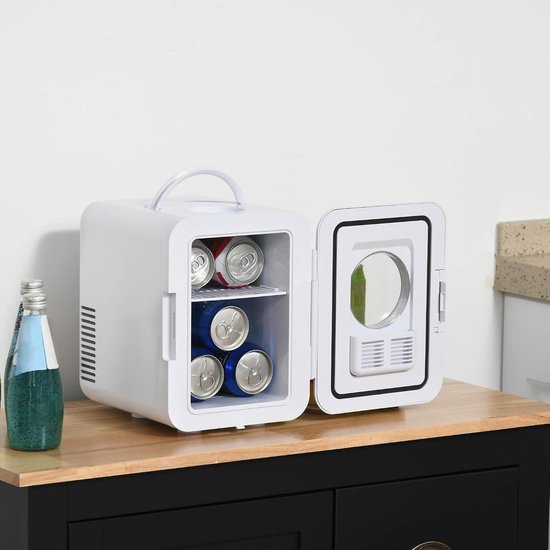 Draagbare Koelkast - Minikoelkast Reiskoelkast - Dranken Koelen - Koel- en Warmtefunctie - 4L 258 cm - Wit — afbeelding 5