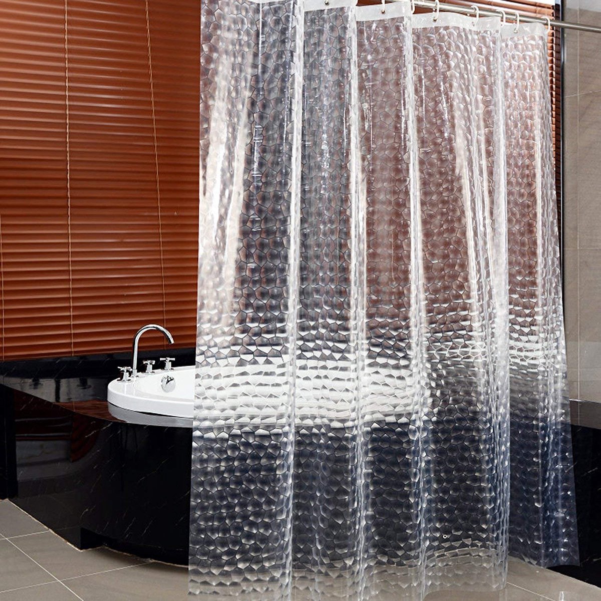 Dailygoods - 3D Waterdichte Douchegordijn voor Badkamer - Wasbaar en Schimmelvrij