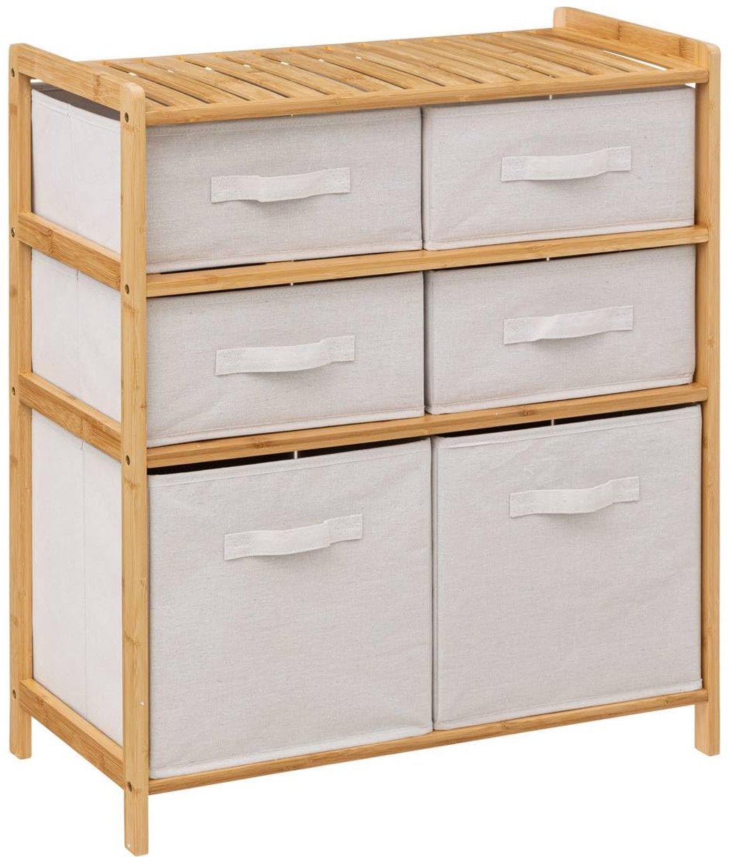 Dailygoods - 5Five Tidy Box Rek met 6 Laden - Wit
