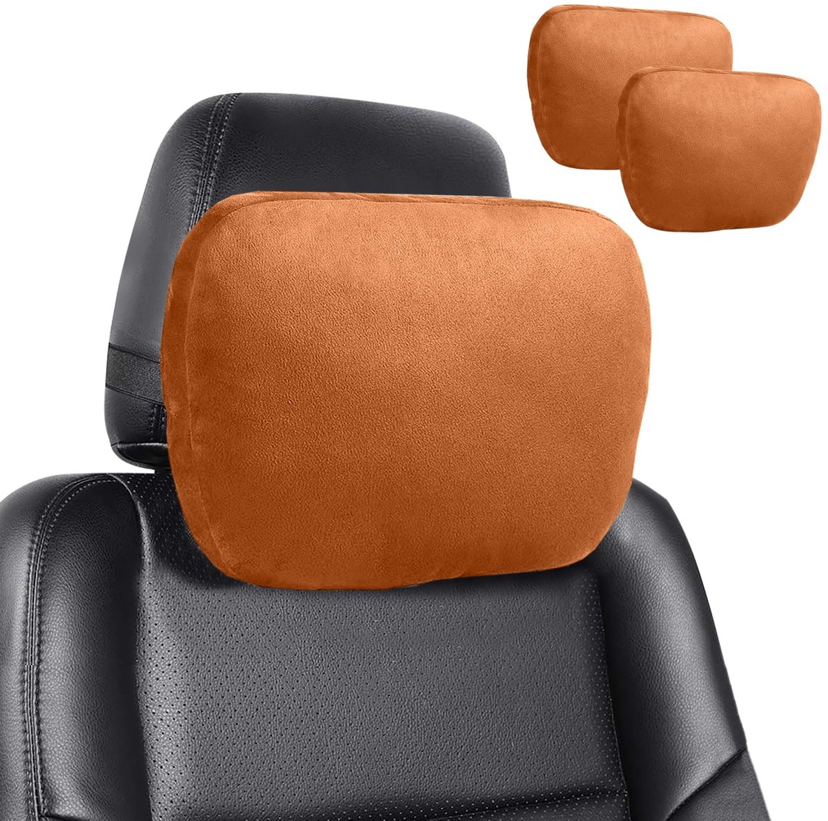 Dailygoods - 2x Auto Hoofdkussen - Ergonomisch Neksteun Kussen voor Auto en Reis - Ademend en Comfortabel