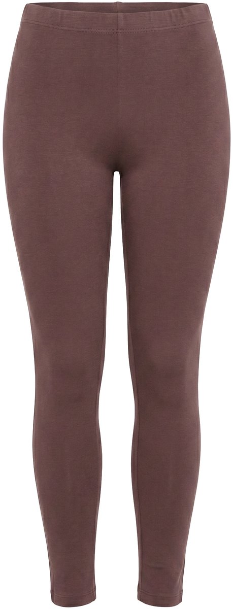MIAMODA - Dames - Legging nauwsluitend model met elastische tailleband - Hazelnootbruin - Maat 42