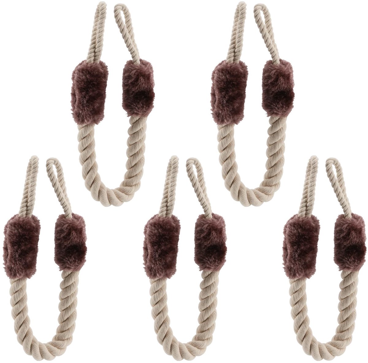 Dailygoods - Deurkoord met Klembescherming - 60 cm voor Veiligheid van Vingers en Huisdieren - Set van 5