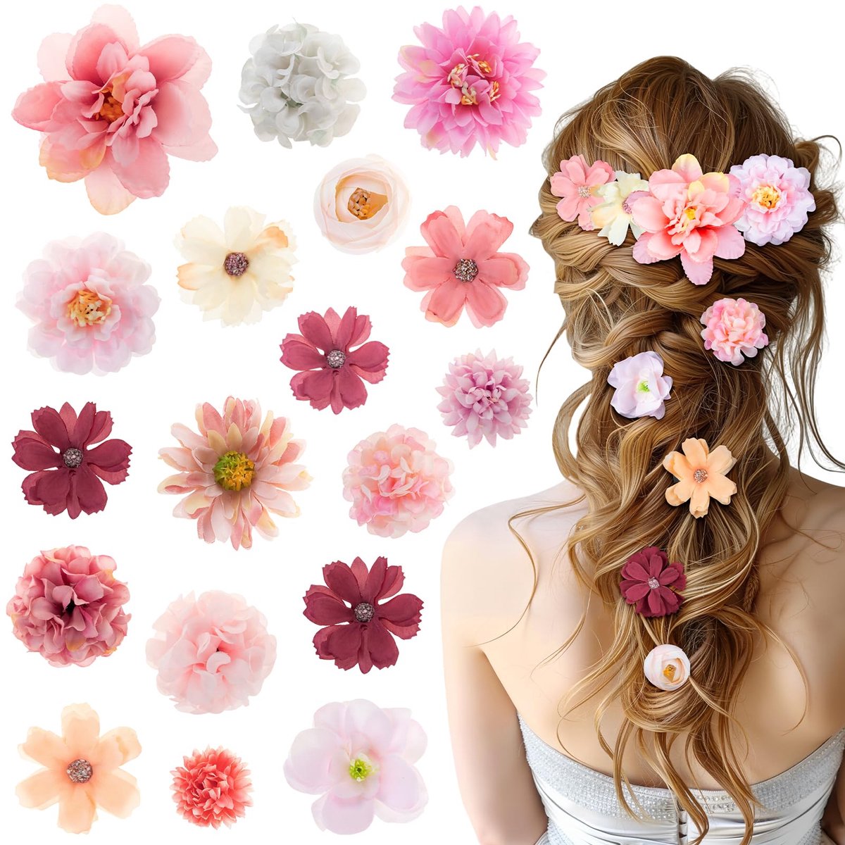 Dailygoods - 18 Stuks Bloem Haarspeldjes voor Vrouwen