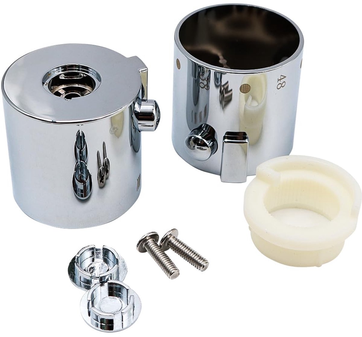 Dailygoods - Douche Temperatuurregelknop - Chroom Thermostatische Handgreep