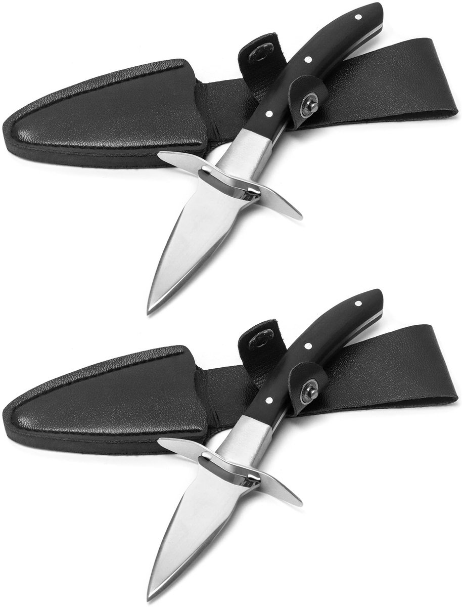Dailygoods - Oester Messenset - 2 Stuks met Leren Sheath