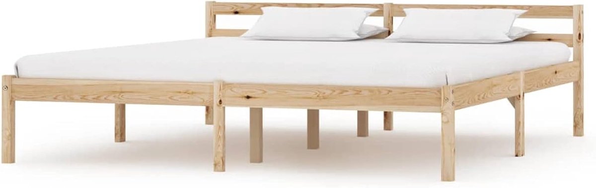 Houten Schachtframe - Lattenbodem Bankstang - Slaapkamer Inrichten - Tijdloze Massief Hout - 180 x 200 cm - Bruin