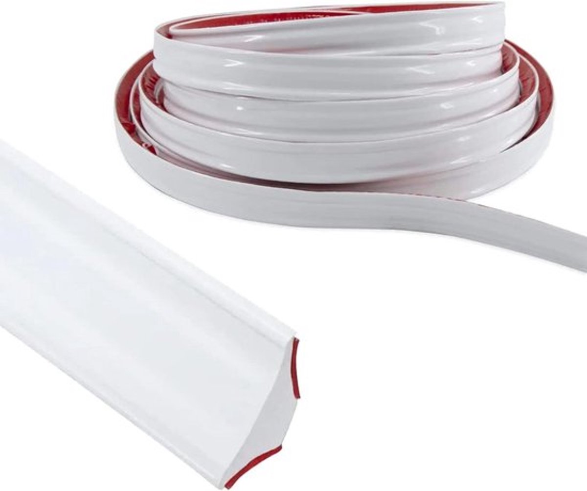 PVC kwadrant trim voor binnenhoek decoratie - 2,5 meter zelfklevende sierlijst - laminaat