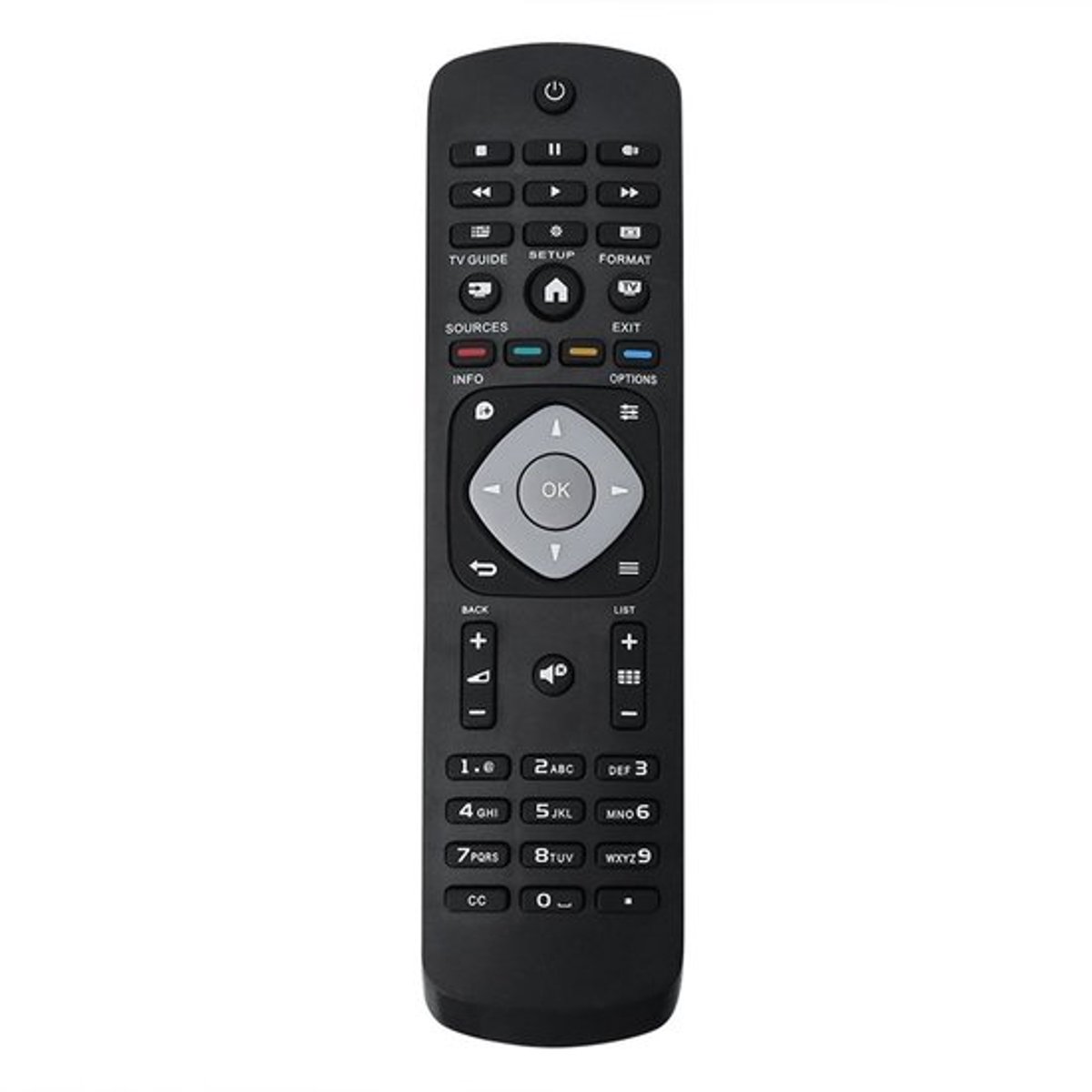 - Universele Vervangende Afstandsbediening - Geschikt voor Smart TV - Compact en Handzaam - Zwart - 25 Knoppen - Draadloze Verbinding - Tot...