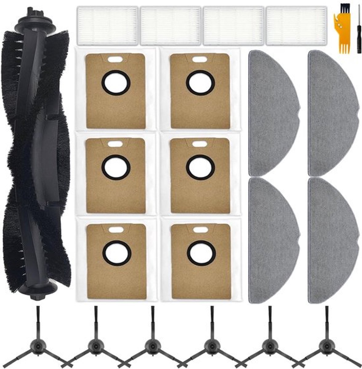 Accessoiresset 21-delig - Hoofdborstel - Filters - Doekjes - Stofzuigerzakken - Zijborstels - Compatibel met Tapo RV20/RV30 - Stofzuigeraccessoires