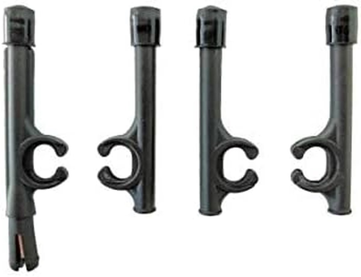 Geleidingsarmen Set - Helmbevestiging Oorbeschermers - Helm Montage - Microfoonhouder Inclusief - 4 Stuks - Zwart