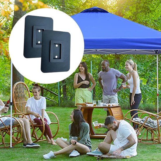 4 stuks Luifel steunplaat - Stabilisatievoet Caravan - Onderlegplaten - voor camper, luifel ondersteuning, picknickhulp met eenvoudige installatie - 10 x 14 cm — afbeelding 3