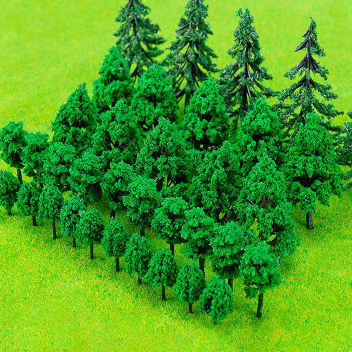 Dailygoods - 40 Stuks Gemengde Modelbomen voor Diorama en Modelbouw - Miniatuurbomen 3-8 cm