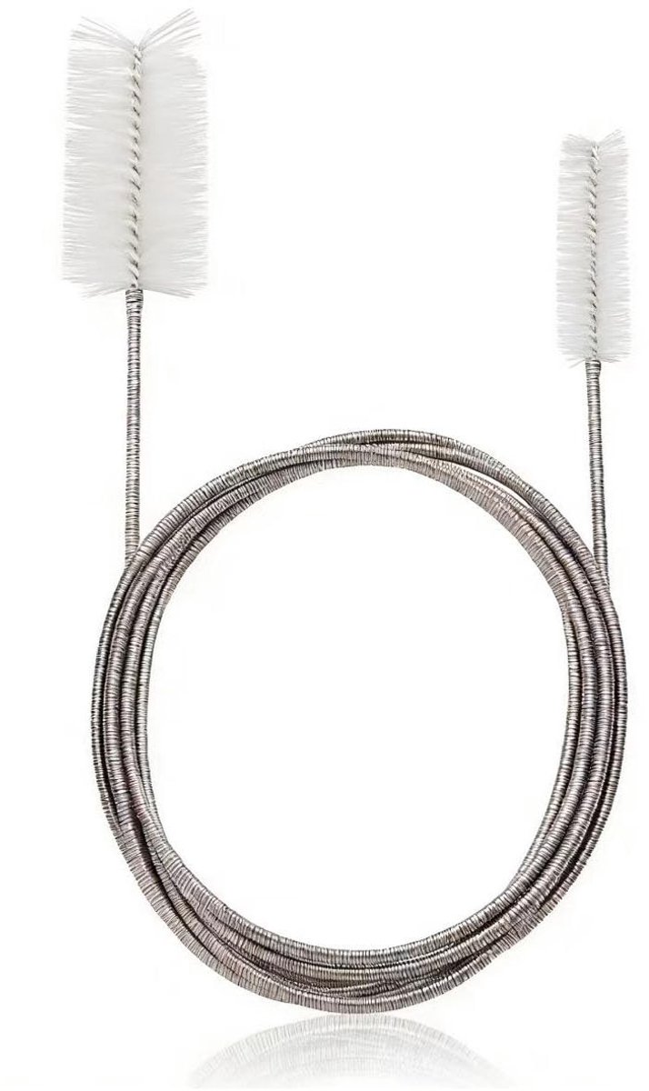 Dailygoods- Afvoerborstel 200 cm - Flexibele Buisborstel - Slangborstel - Reinigingshaak - Afvoerreiniger - Nylon Borstelharen - Buisreiniger