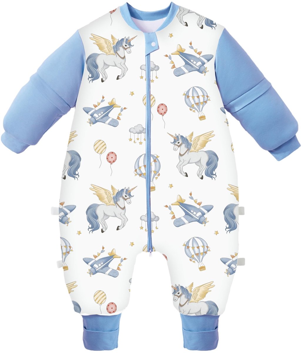 Dailygoods - Baby Winter Slaapzak met Voeten - Afneembare Lange Mouwen - Unicorn Design