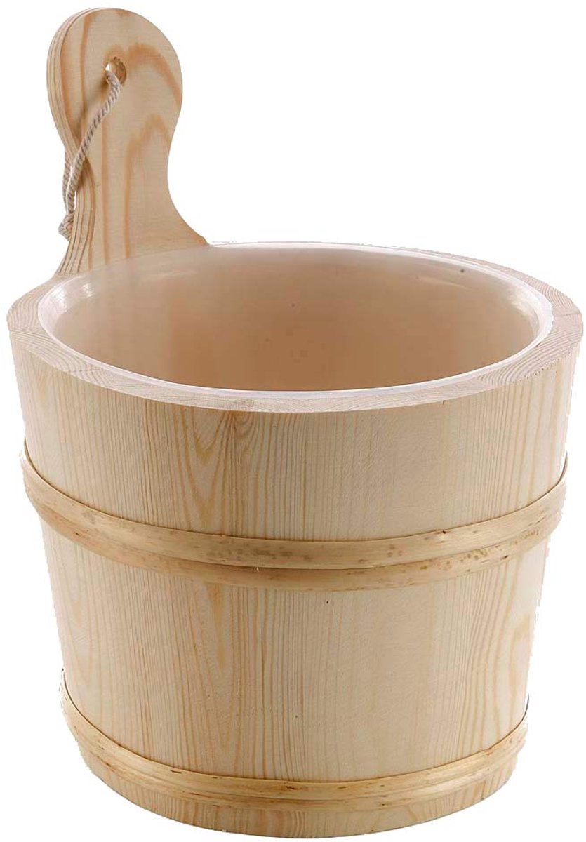 Dailygoods - Injection Bucket met Plastic Insert voor Sauna - 2 Liter