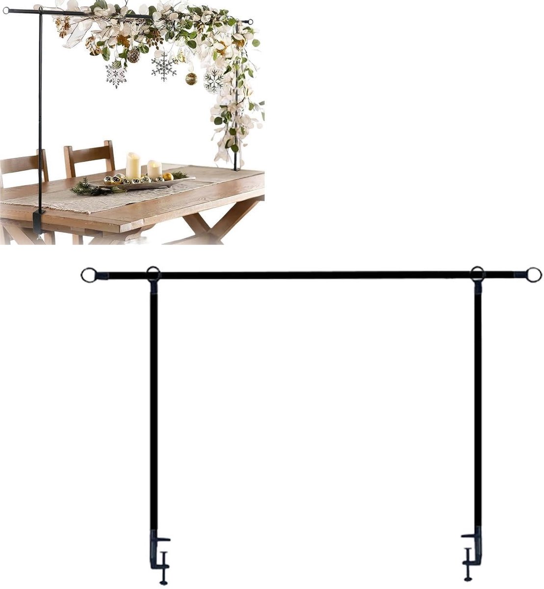 Dailygoods- Tafelboog verstelbaar - Tafelboogframe met klem - Tafeldecoratiestang - Uitschuifbaar - Bruiloft/jubileum/verjaardag - 1 stuk - Decoratiestang