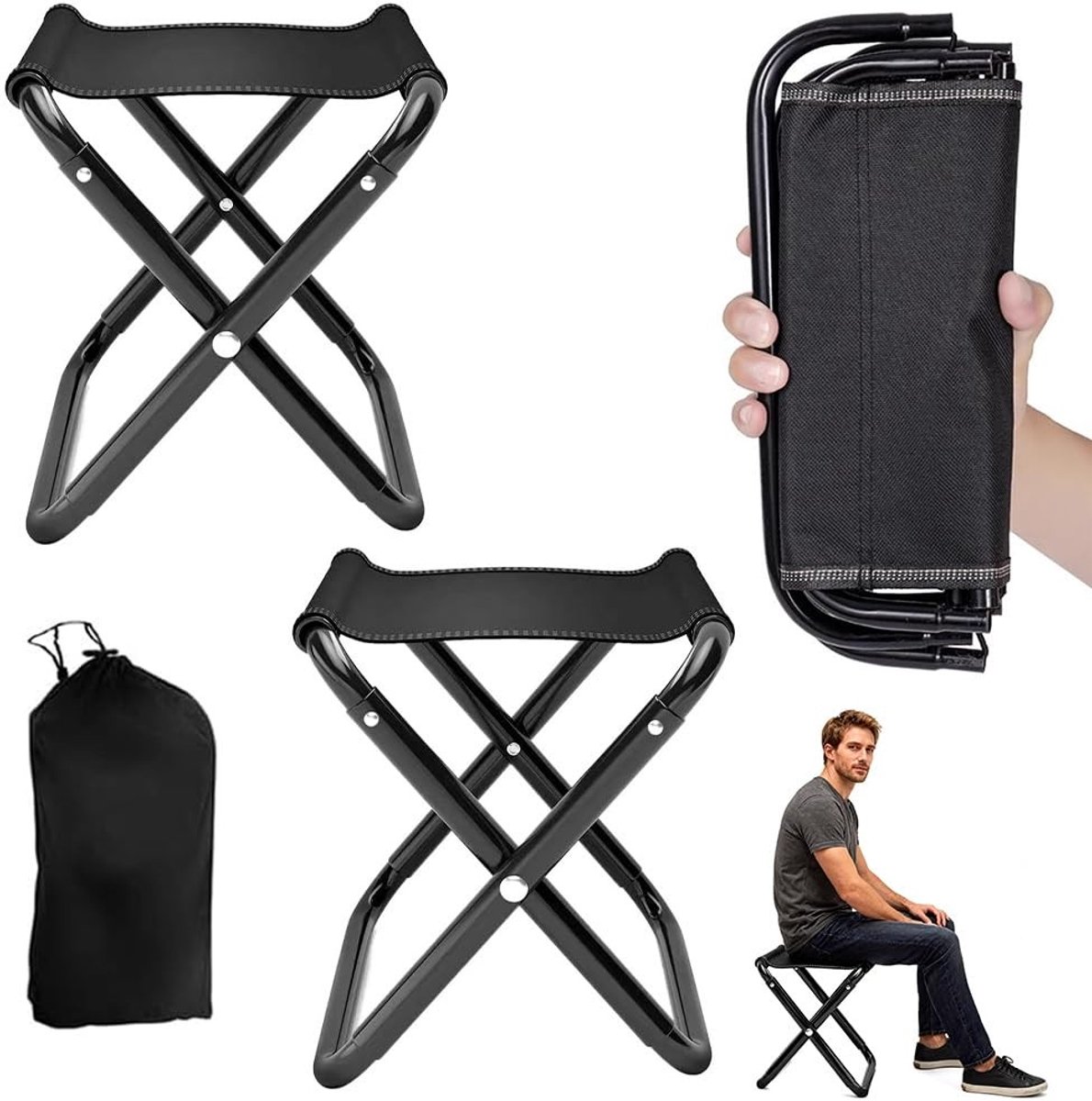 Dailygoods - Camping Stoel - Draagbare Vouwstoel voor Buitenactiviteiten