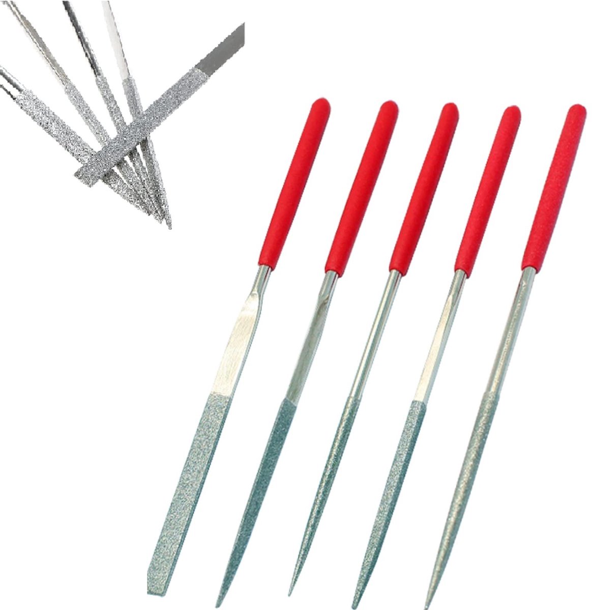 Dailygoods - Mini Vijl Set - 5 Stuks Metaal Nadelvijlen voor Fijn Werk