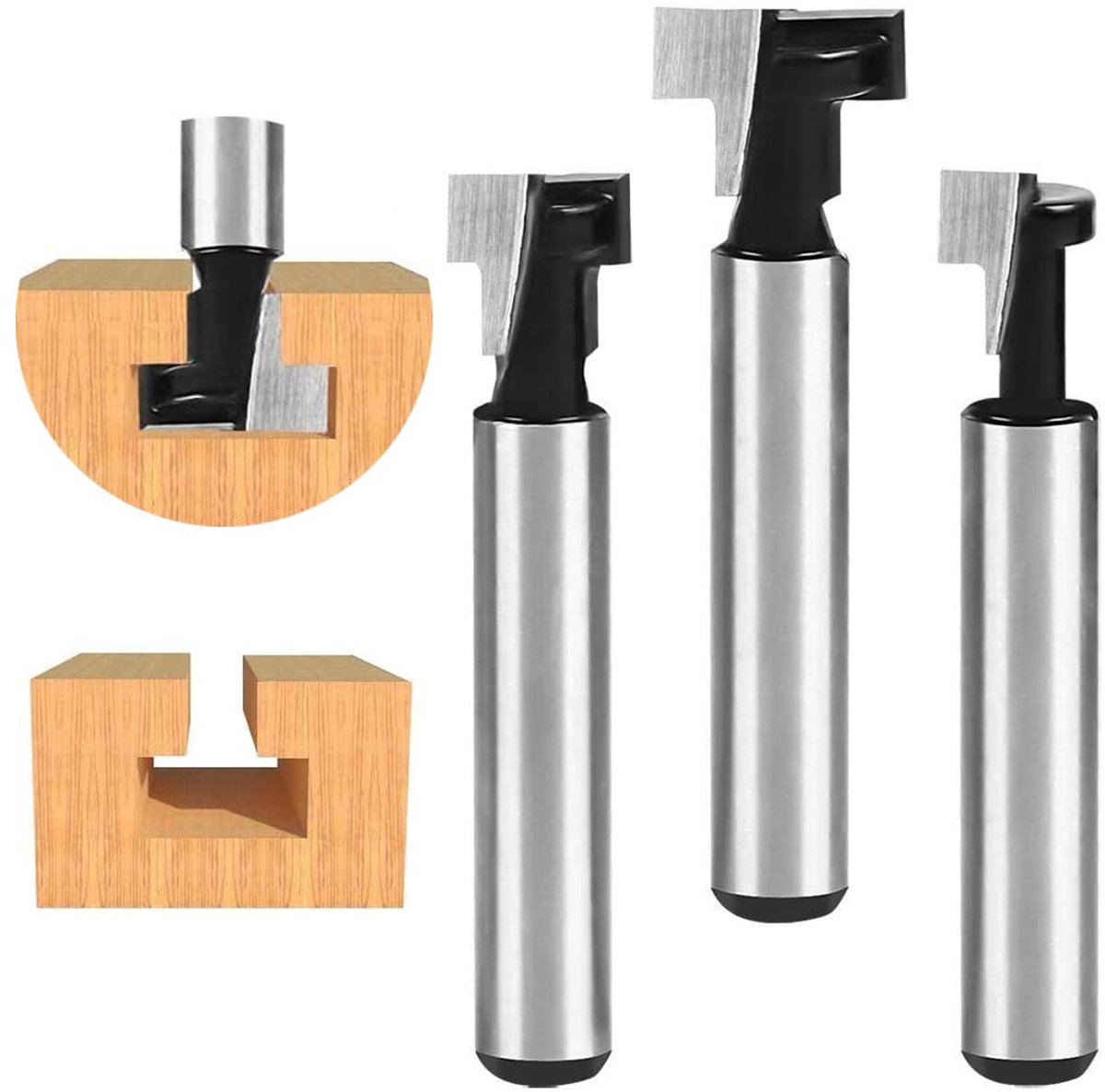 Dailygoods - Houtbewerking Freesset - 3-delige Cutter voor Houtsnijwerk