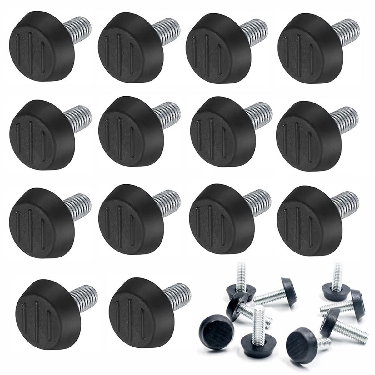 Dailygoods - 40 Stuks Verstelbare Meubelpoten met Schroef - Geluidsreductie en Niveau
