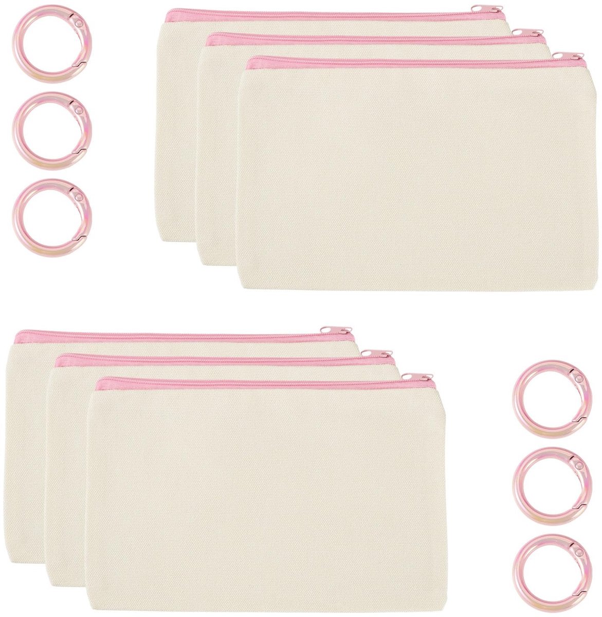 Dailygoods - Canvas Makeup Bags - DIY Make-up Organizer voor Vrouwen in Roze