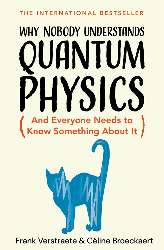 Boek "Why Nobody Understands Quantum Physics" met een blauwe kat en de tekst 'Why Nobody Understands Quantum Physics'.