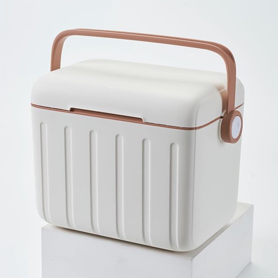 Koelbox met Accu's - Thermobox Draagbaar - Reizen en Dagelijks - Geavanceerde Hittebescherming - 6 Liter - Wit van Koelbox. — afbeelding 3