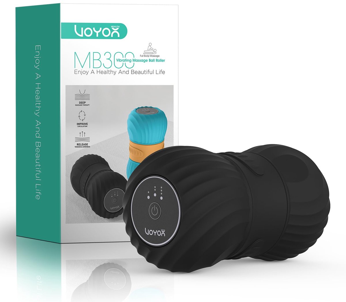 SnelShoppen - Vibrerende Pinda-Massagebalroller voor Spieren, Oplaadbare Dubbele Lacrosse-Massagebal voor Diepe Weefselmassage, Yoga en Fitness, Ideaa