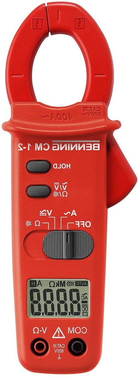 Digitale Stroomtang - Multimeter Tester - Elektra Meten - AC Metingen tot 400A - Tang 30mm - Rood Zwart