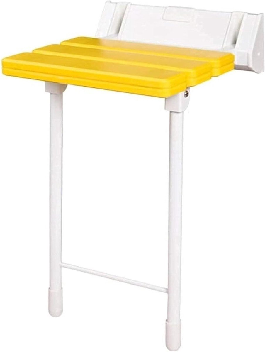 Douchestoel Wandmontage - Badkamer Kruk - Veilig Douchen - Ergonomisch Antislip Ontwerp - 180 kg Draagvermogen - Wit