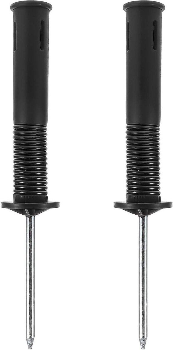 Hoekvlaggenhouders Voetbal - Veldmarkers Voetbal - Sporttraining Veld - Veermechanisme Stabiliteit - 30 cm - Zwart