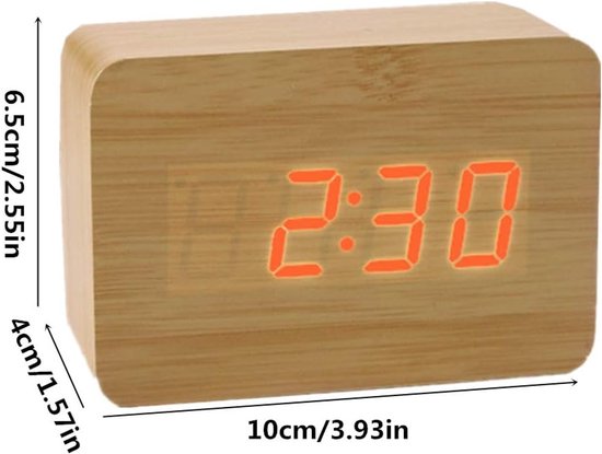 Zonsopgang Simulator - Wekker Projectieklok - Rustig Wakker Worden - Nachtkastmodus Functie - Led Klok - Rood — afbeelding 4