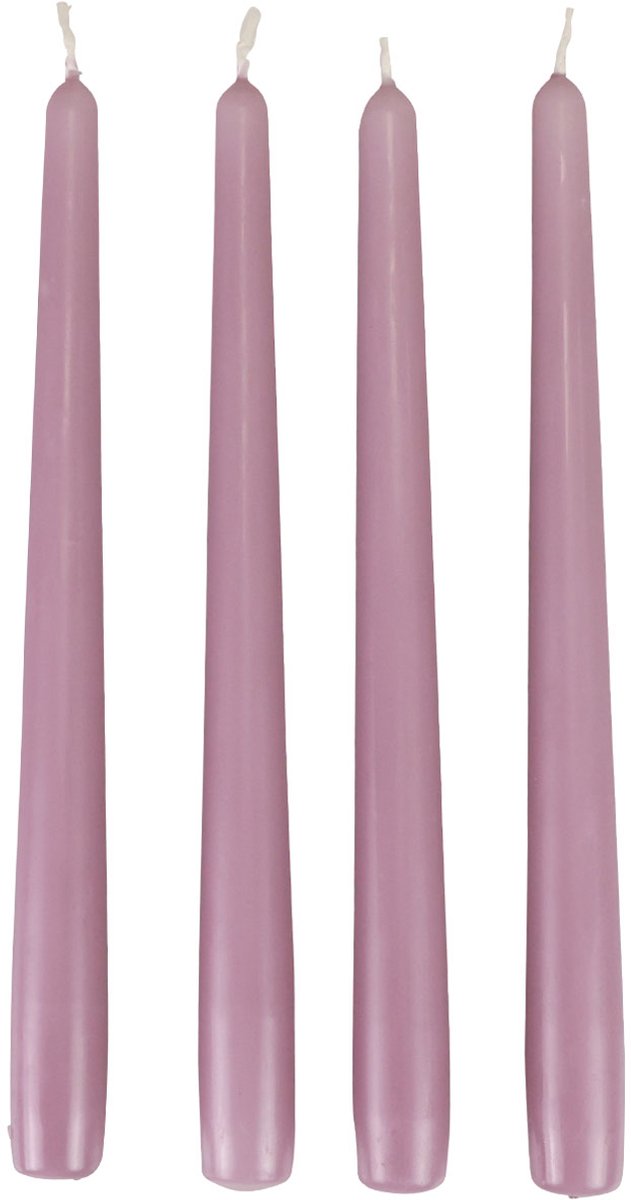 Conische kaarsen Wenzel kaarsen lila 250/23mm 12 st