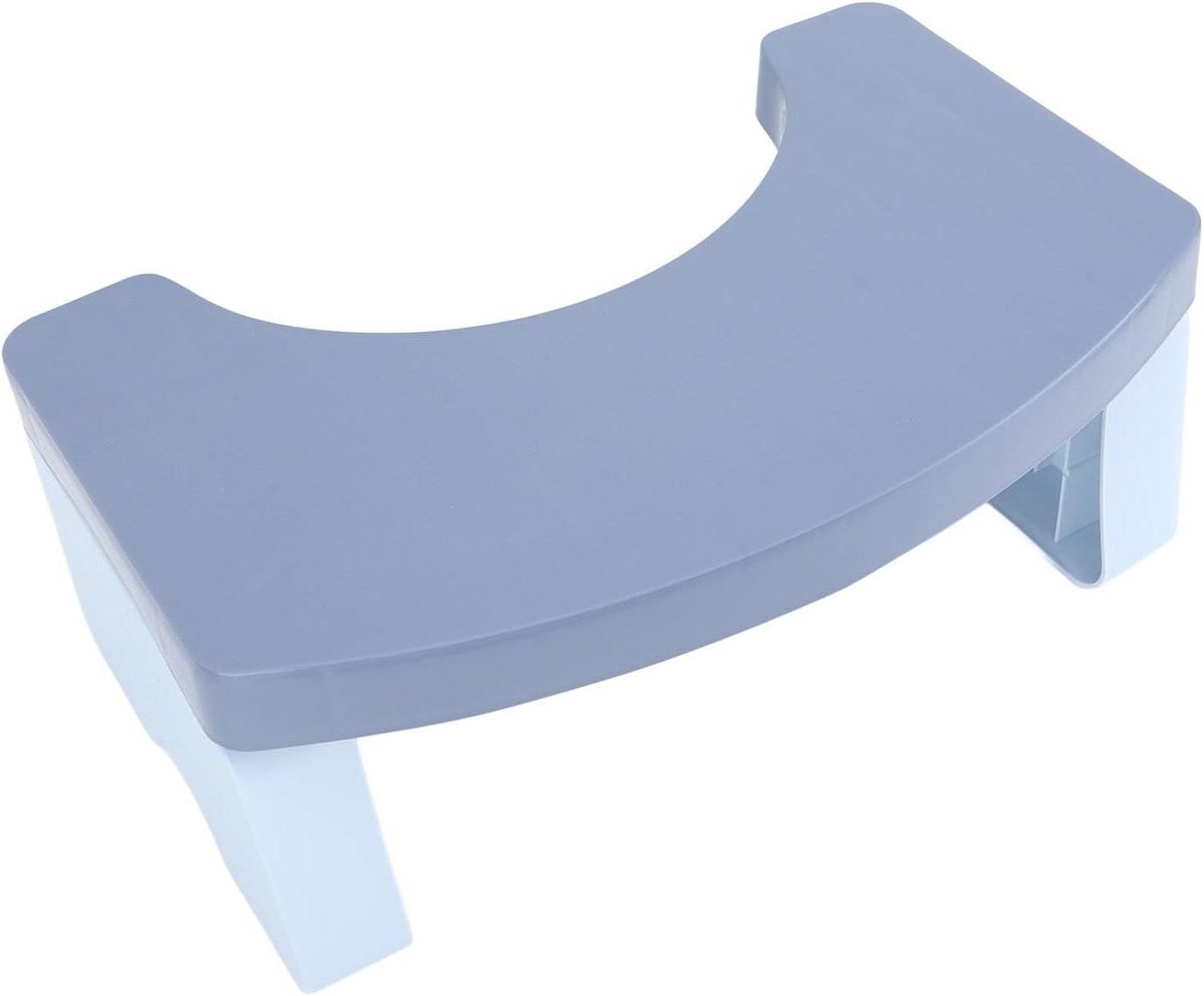 Opvouwbare Toiletkruk - Gehurkte Kruk Voetenbankje - Comfortabel Zitten - Stabiele Constructie - 7 inch Hoogte - Blauw
