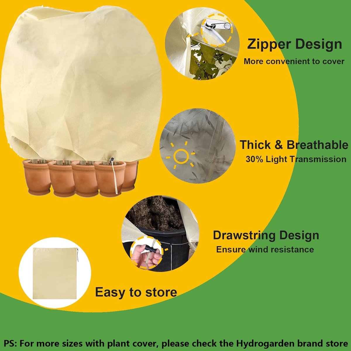 Dailygoods- Vorstbescherming Xxl 240 x 200cm - Plantenhoes