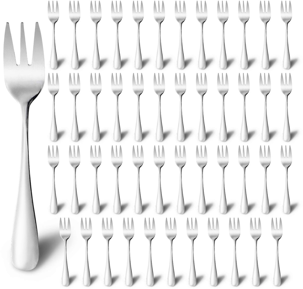 Dailygoods - 48 Stuks Taartvorken - 5.5 Inch Dessertvorken voor Thuis en Restaurant