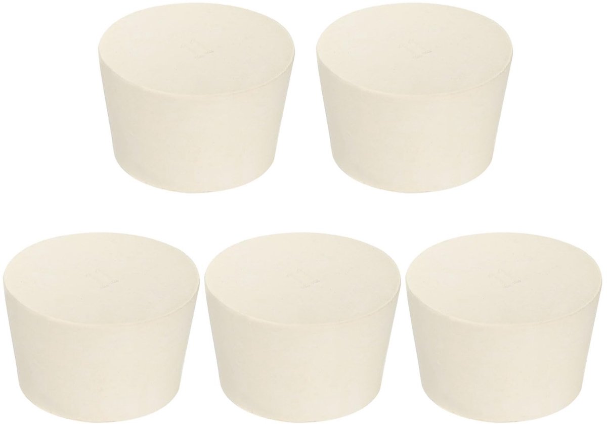 Dailygoods - Vaste Rubber Doppen 11#, 5 Stuks Conische Rubberen Stoppen voor Laboratorium