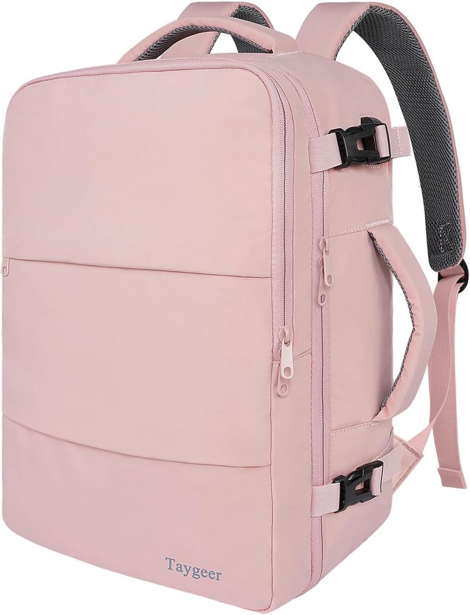 SnelShoppen - Taygeer EasyJet Handbagage Rugzak 45x36x20cm, Lichtroze Handbagage voor Vliegtuig, Perfect voor Ryanair 40x30x20cm, Reizen, Weekendje We