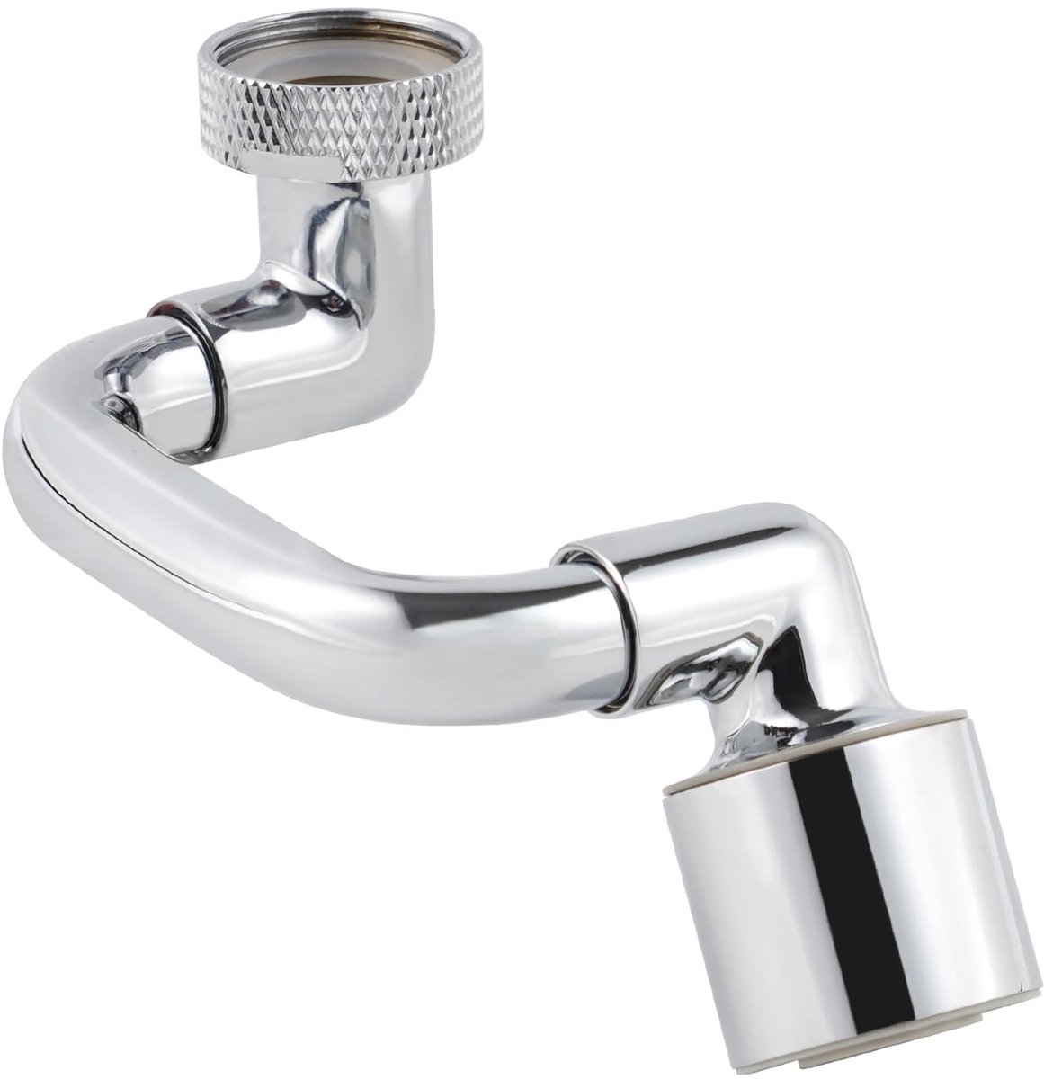 Dailygoods - 1080° Draaibare Kraanbeluchter voor Wastafel - Chroom met M18.5 Adapter
