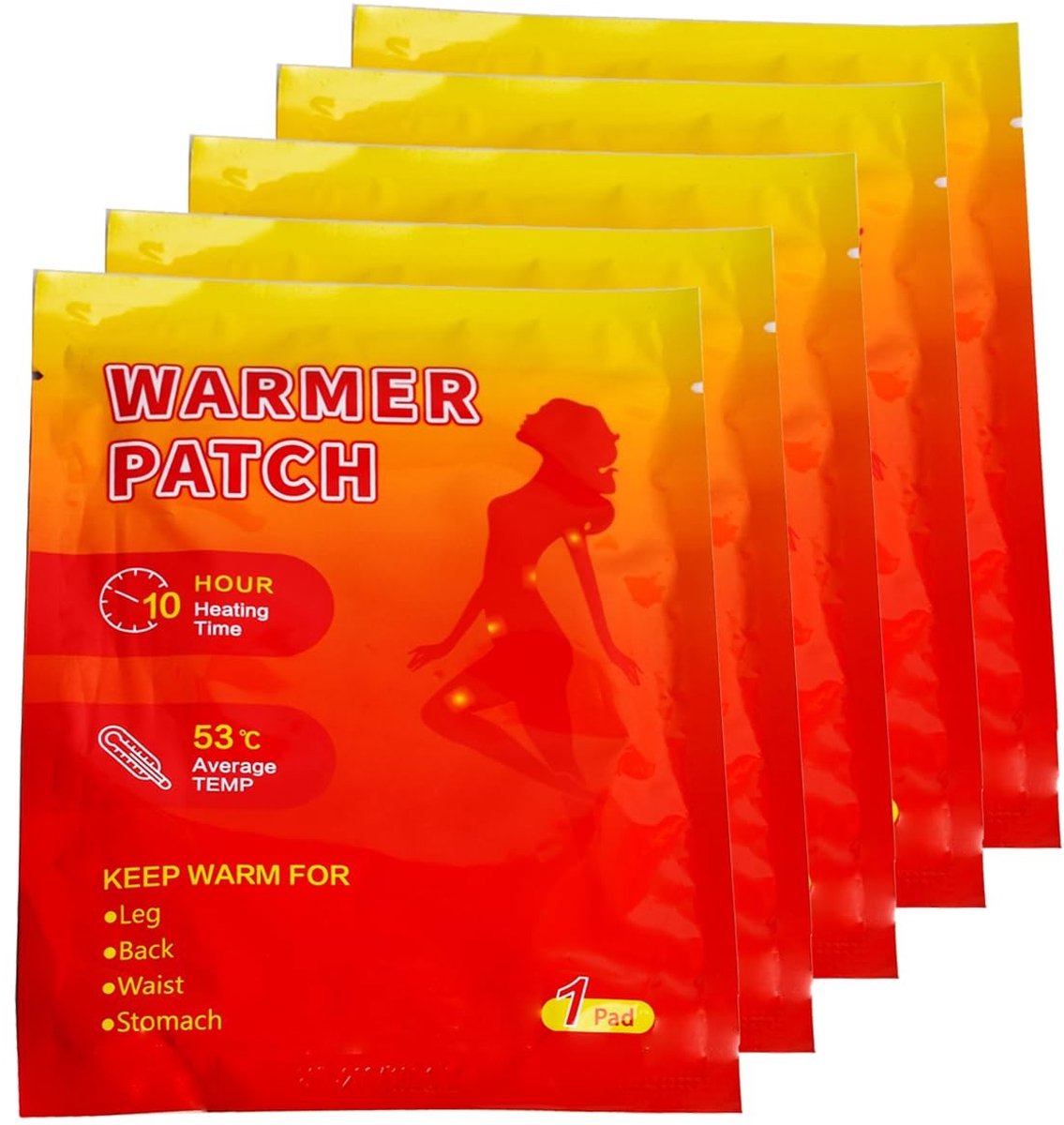 Dailygoods- Warmtepleisters 10 uur langdurige warmte - Warmtepleister Rugpijn - Warmtepleisters Schouder - Warmtepleisters Nek - Zelfklevend - Flexibel inzetbaar - Lichaamswarmers