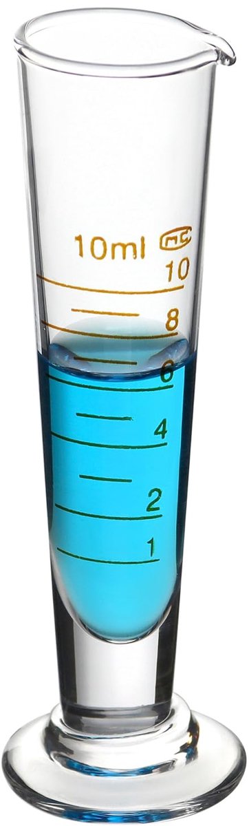 Dailygoods - 10ml Glazen Maatcilinder van Borosilicaatglas met Nauwkeurige Schaalverdeling