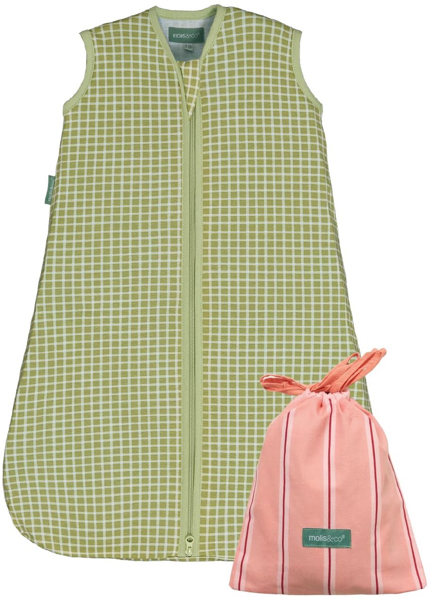 SnelShoppen - Zomerslaapzak Babyslaapzak 0,5 Tog - Verstelbare Katoenen Slaapzak 40-56 cm voor Jongen en Meisje - Pistache Kleur, Ideaal voor Zomer, C