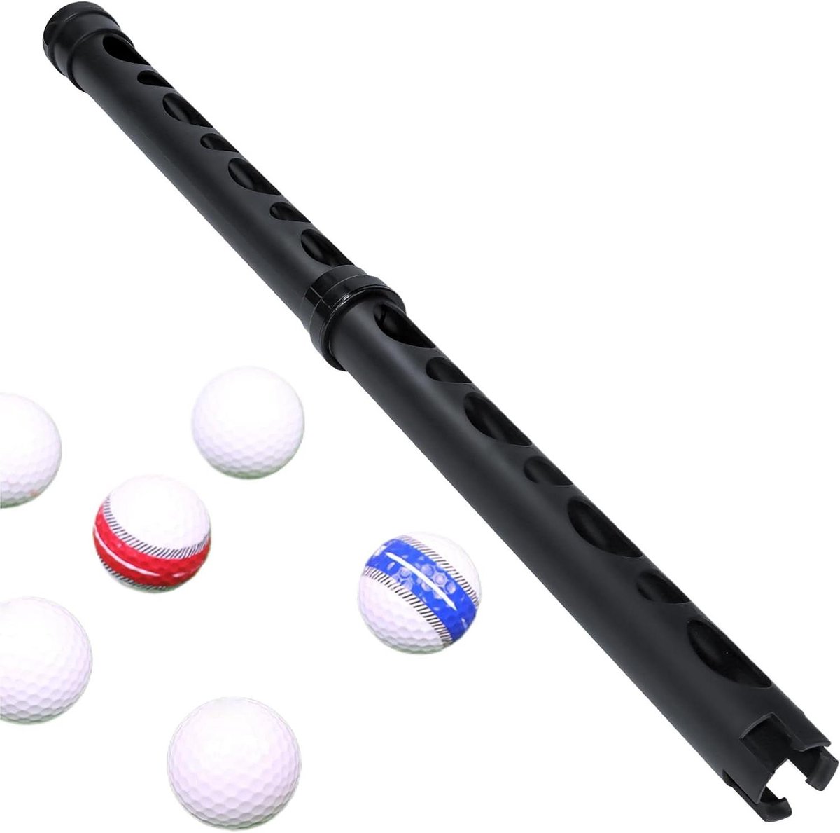 Golfbal Grabber Tube - Golfbal Verzamelaar - Golfen Ballen Verzamelen - Ergonomische Grip - Ruimte voor 21 Ballen - Uniek