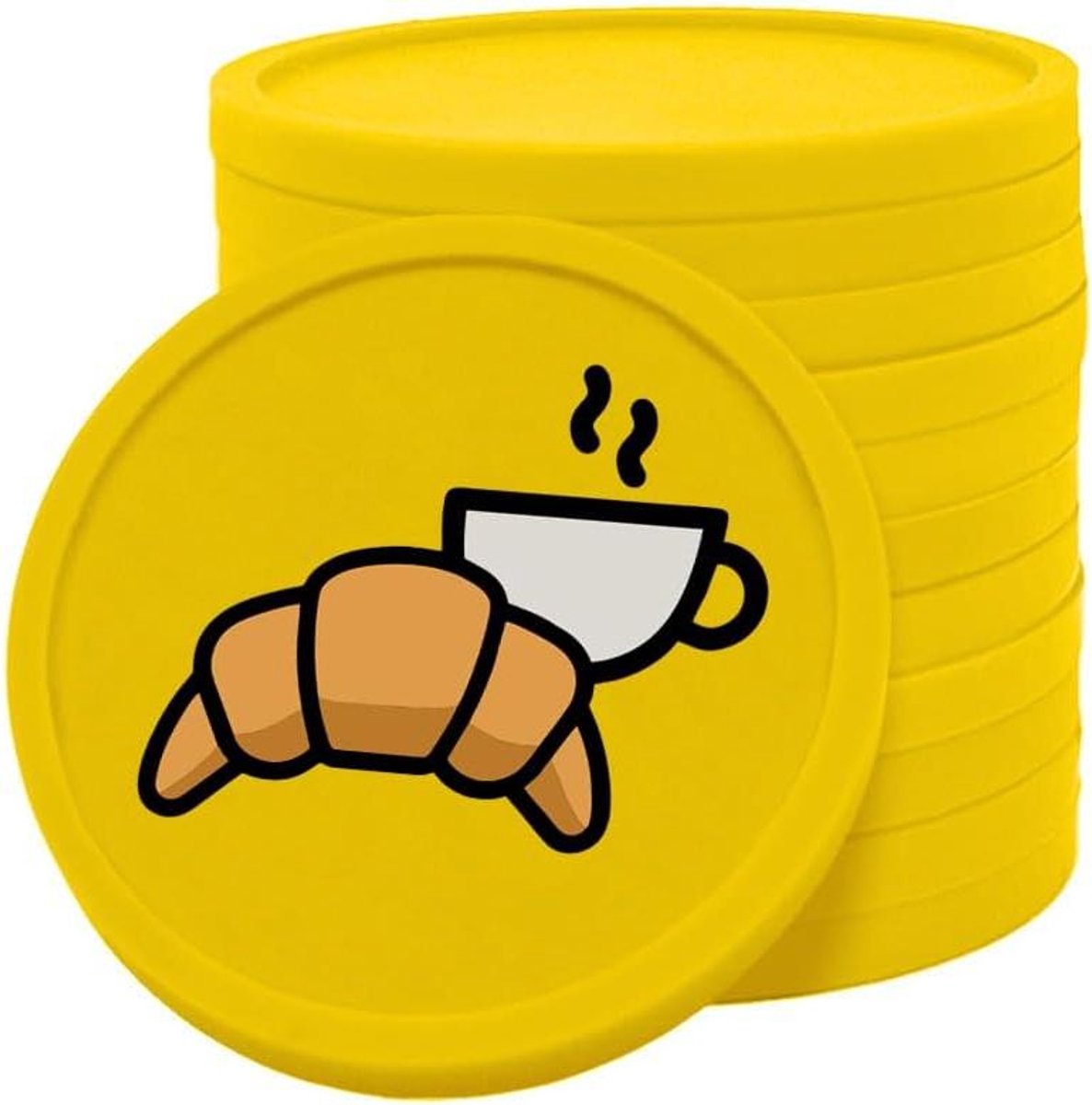 Consumptie Munten - Plastic Tokens - Evenementen Betalingen - Enkelzijdig Bedrukt - 29 mm Diameter - Geel