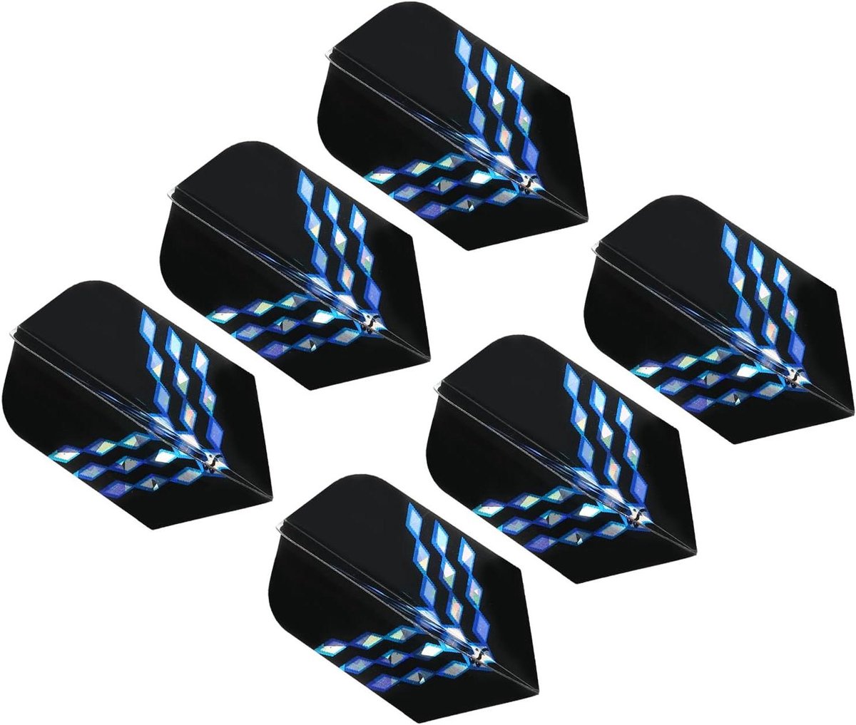 Slim Dartpijlen - Dartaccessoires - Darten - Uniek Ontwerp - 6 stuks - Zwart/Blauw