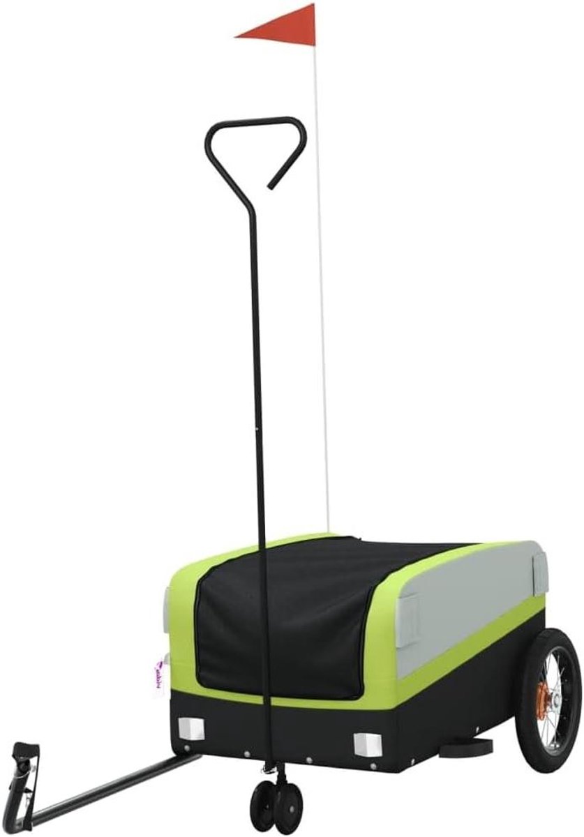 Fietskar - Vervoer aanhangwagen - Zware goederen vervoeren - Robuust ijzeren frame - 122 x 53 x 53 cm